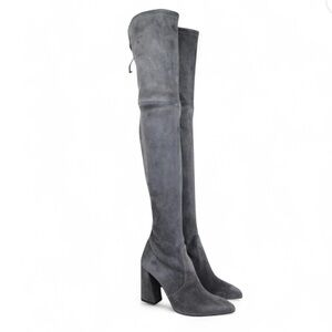 Stuart Weitzman Women's Suede Gray Over The Knee Boots Sz 8.5